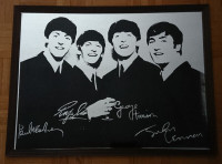 Vintage The Beatles Mirror with Facsimile Autographs