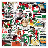 50 PCS Free Palestine Cartoon Graffiti Stickers Decorative Stati