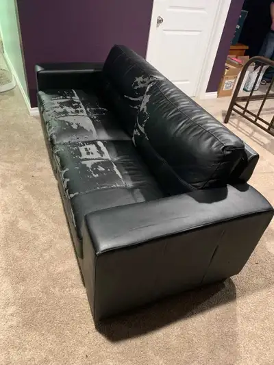 FREE couch!!! from clean house just is peeling , View more
