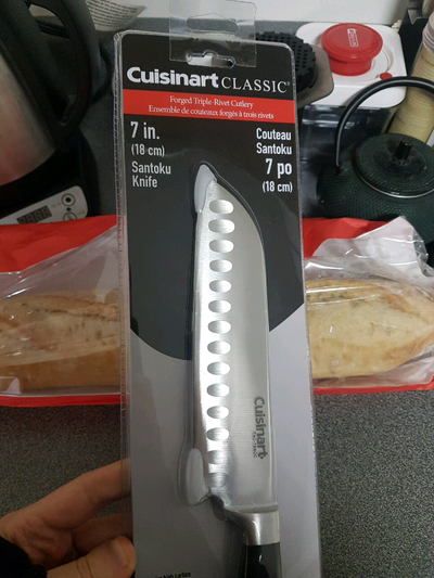 New 7" Cuisinart Santoku knife, forged High carbon stainless st., View more