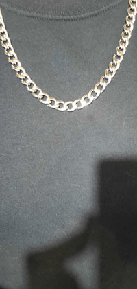 10mm silver curb chain