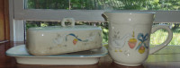 Covered Butter dish and Creamer set