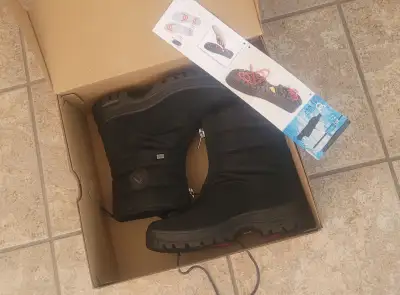 Bottes d'hiver NEUVE femme avec crampons grandeur 8, View more