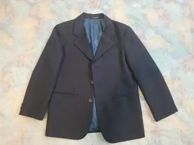 For sale, child coat / blazer (navy) in size 14 regular and 18 regular. They are made by Van Heusen....