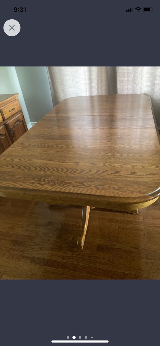 Dining Room Table with double pedestal in Kitchen & Dining Wares in Barrie - Image 2