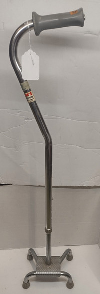 Lumex 6317 Angled Grip Adjustable Walking Quad-Cane