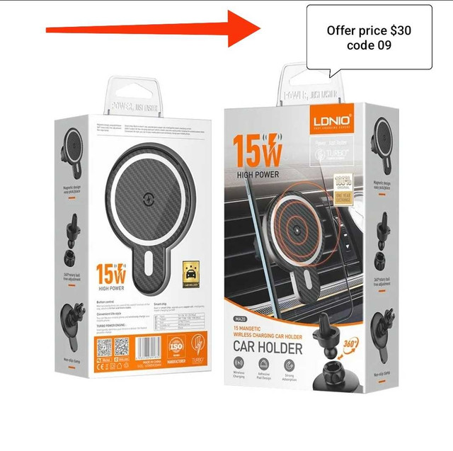 20% less on Earbuds, car holder, headphones by Discounted price dans Accessoires pour cellulaires  à Ville de Montréal - Image 3