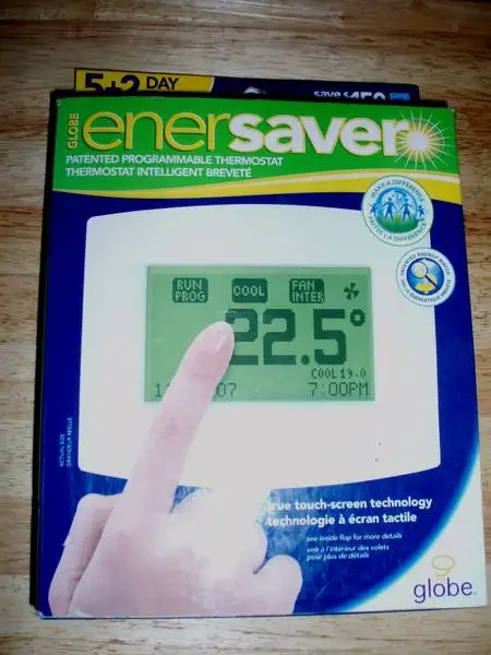 Thermostat Programmable Globe  EnerSaver Touch-Screen 24 volt65561377113219122