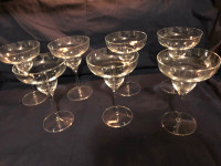 Vintage parfait dessert shrimp cocktail stemmed glasses $100