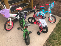 Four (4) Kids Bikes for Sale