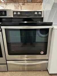  Whirlpool stainless steel glass top oven 