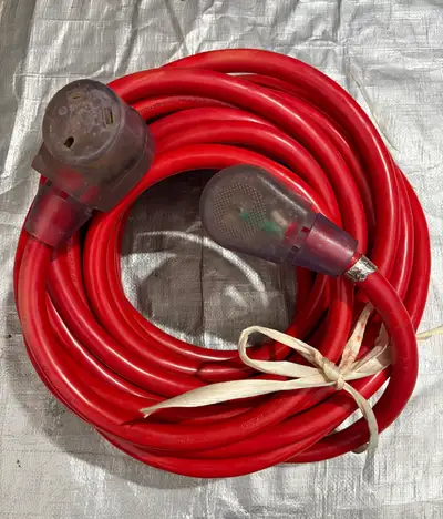 New RV extension cord 50 feet long 10/3 cable Has LED light on male end If you are reading this, the...