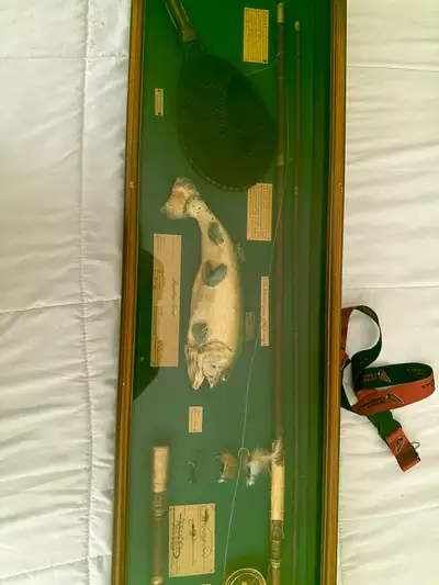Vintage Fishing Shadow Box Display, View more