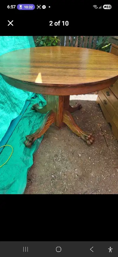 Oak antique dining table, View more