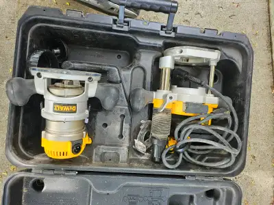 Dewalt 3/4 HP Router Fixed and Plunge bases, View more