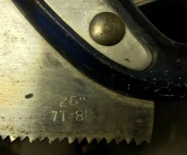 Saw Sandvik 26" 7T-8R Vintage dans Outils à main  à Vernon - Image 2