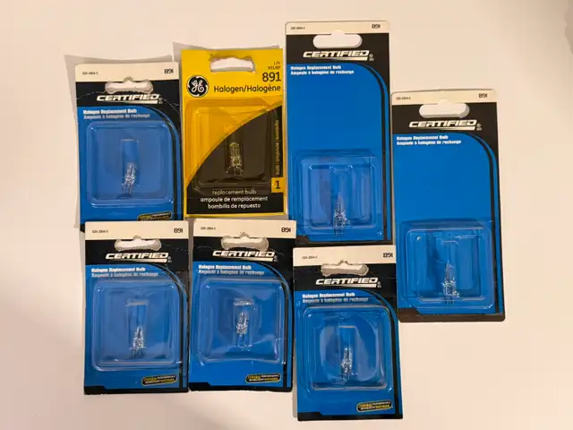 BRAND NEW 7 x 891 Halogen Bulbs, 891BP, 881, 889, 894, 896, 898
