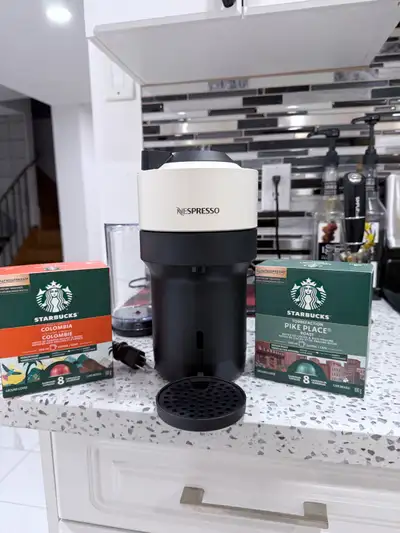 Nespresso Vertuo Pop+ Coffee & Espresso Machine + 16 Starbucks P, View more