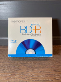 (NEW) 6 x Memorex  BD-R 25GB Blank Blu Ray Discs