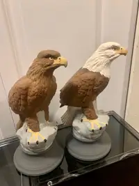 1980s Vintage Ceramic Eagle Statue