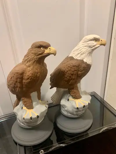 1980s Vintage Ceramic Eagle Statue, View more