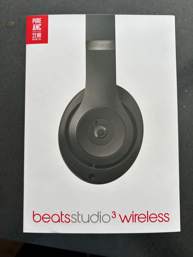 New in Box Beats By Dre Studio 3 Wireless Over Ear Headphones in Headphones in Calgary