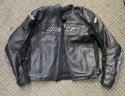 Joe Rocket Motorcycle Jacket (size-44) In good condition. Labels are a bit cracked and worn. Some mi...