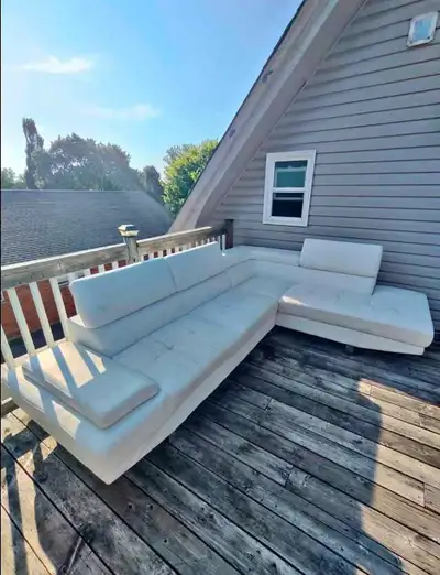 White L-Shaped Sectional Sofa, View more