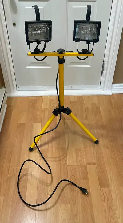 LED Work Lights with Stand - 2 Head Portable Work Light w Tripod, View more