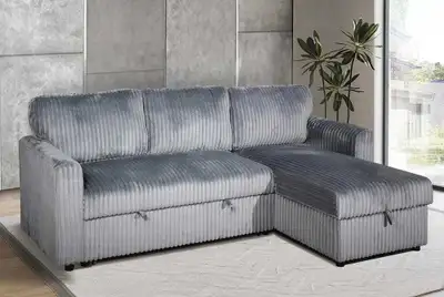 New L-Shaped Sectional Sofa with Chaise (Corduroy Fabric), View more
