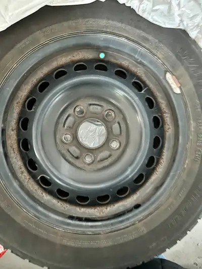 Selling four 15” steel rims used on 2015 Honda Civic. Tires are worn and need replacing Price: $95 o...