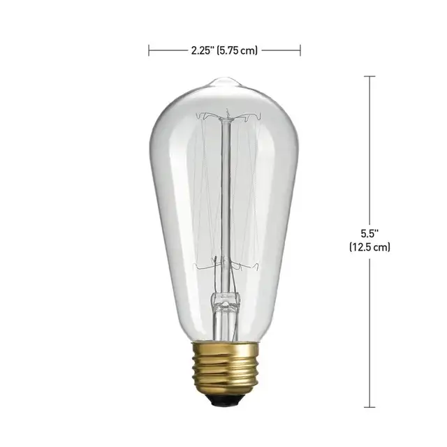 Lyle 60 Watt  (Standard) Dimmable Incandescent Bulb (Set of 3) in Indoor Lighting & Fans in Ottawa - Image 4