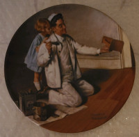 Norman Rockwell plate titled   The Painter