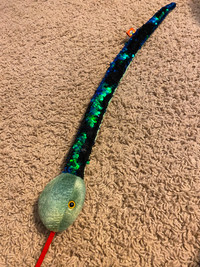 Small sequin snake stuffy