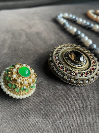 Inherited Grandmother's Brooches, Necklaces, Bracelets