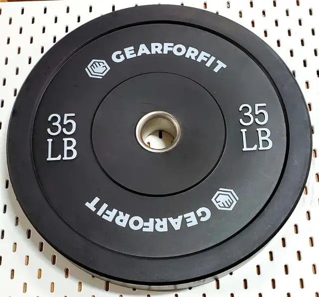 35 LB BLACK OLYMPIC RUBBER BUMPER PLATE414906765143582720