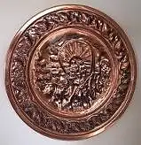 Coppercraft Vintage Guild Oxen Pioneer Wagon Wall Hanging Plate, View more