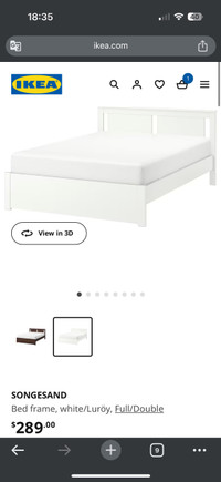 Full/Double IKEA bed frame & base & mattress 