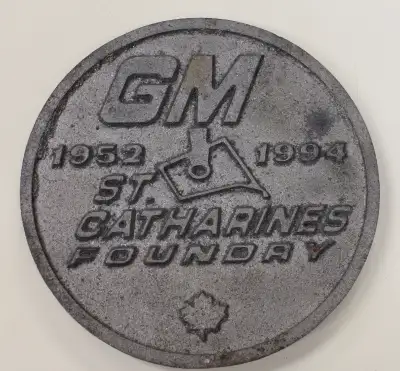 1952-1994 General Motors St. Catharines Foundry Plaque (Trivet), View more