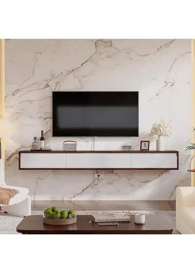 Fully-Assembled Floating TV Stand, 70'' High Gloss , View more