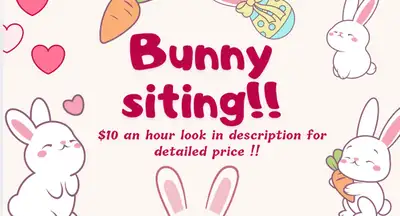 Bunny siting!!! I can guarantee it to your bunny is safe with me, View more