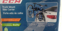 CCM 3-Bike Trunk Mount Bike Rack w/ 6 Adjustable Straps