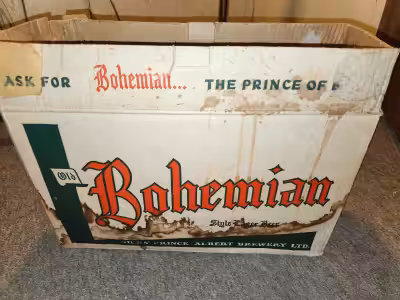 I have almost full case of bohemian beer.Made in prince albert saskatchewan . It has 10 full bottles...