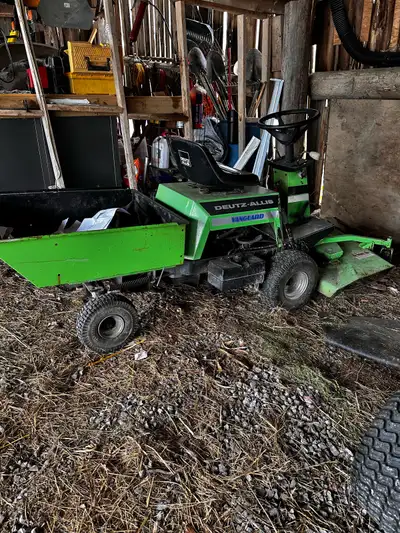 Engine and mower good, can’t seem to get into gear so selling as is, maybe for the technically advan...