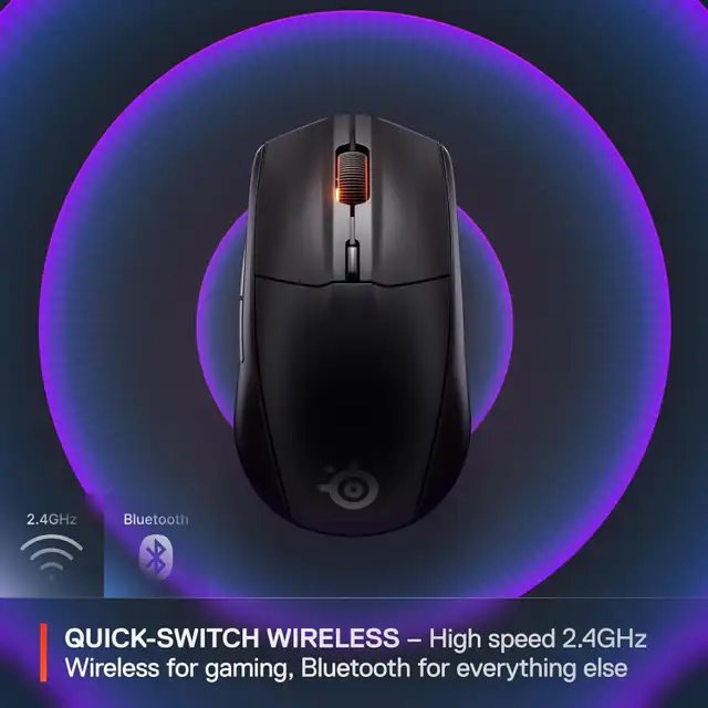 Wireless Mouse (2.4GHz + Bluetooth, Rival 3, Steelseries)497224292416901122