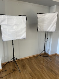 2 Photo Studio Softbox Lights Photography 1000W