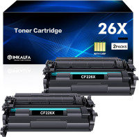 NEW: Black Toner Cartridge for HP 26X 26A, 2 Pack