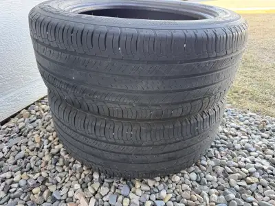 A pair of old original tires. In decent condition.