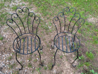 Set of 2 Cute Vintage Little Chair Planters, $25, outdoor decor