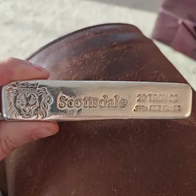 20 Ounce Silver Bar (.999 Silver/ Scottsdale Mint), View more